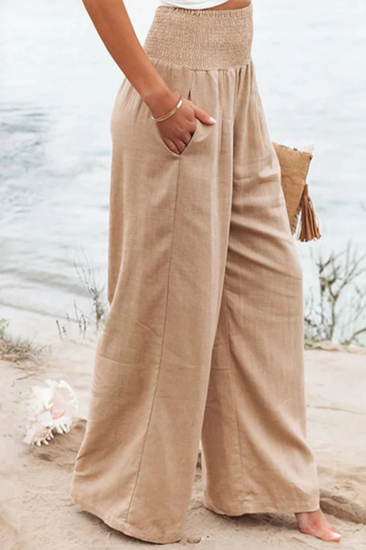 Elegante, dehnbare Palazzo-Hose für Damen