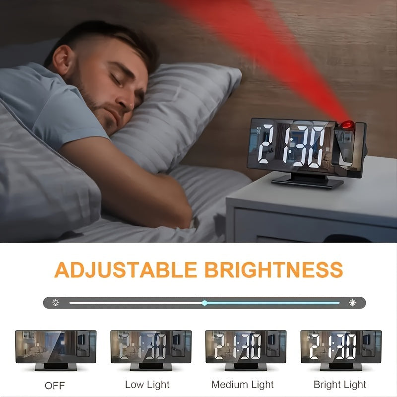 Digitaler Wecker mit Projektion – Großes LED-Display und multifunktionale Weckfunktion