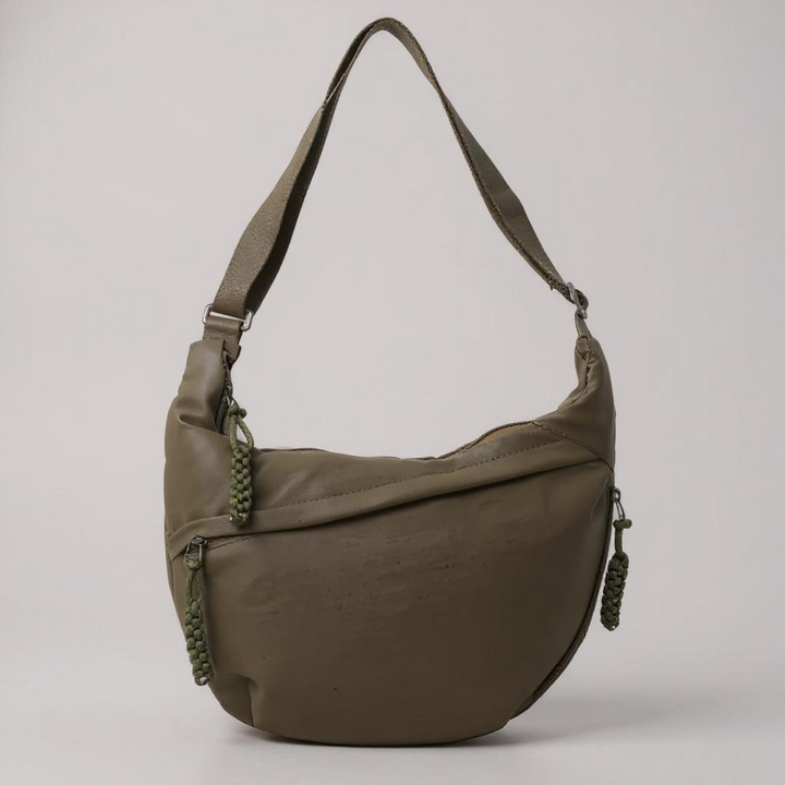 Olivgrüne Schultertasche