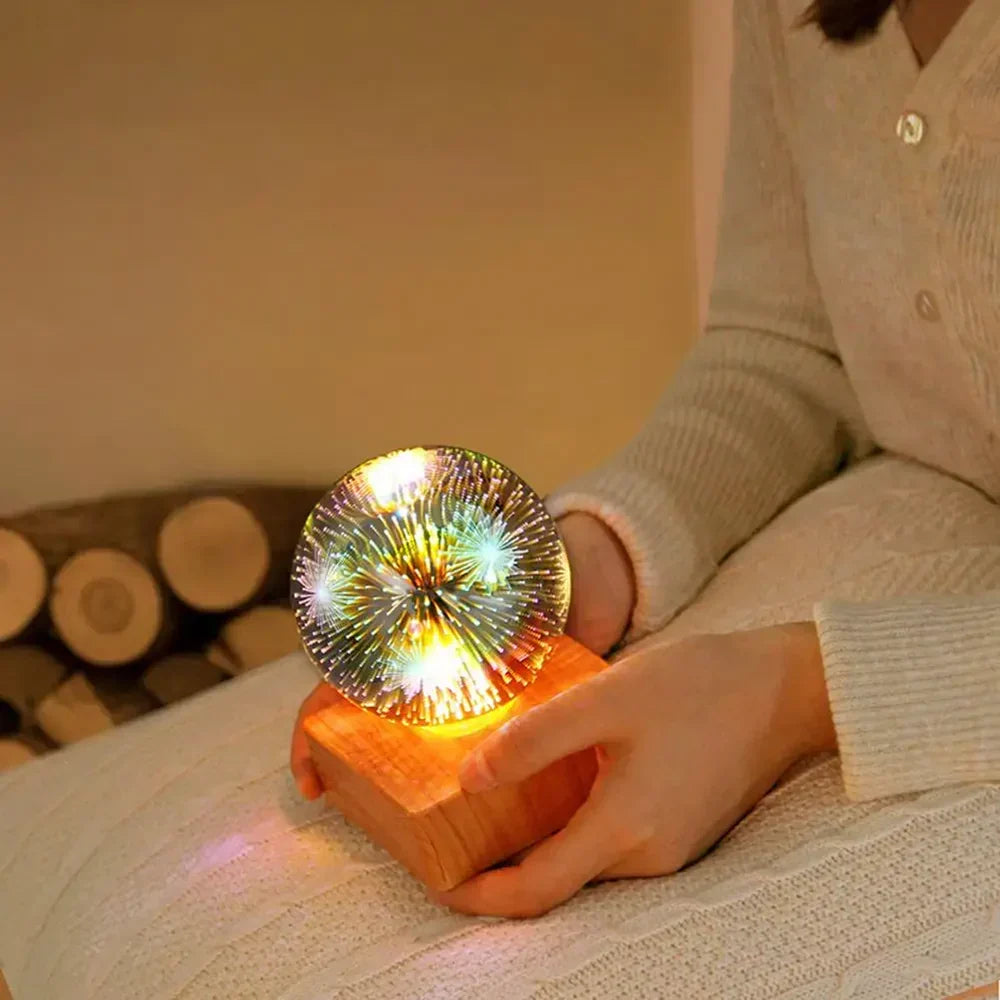 Kristall-Kugellampe mit 3D-Feuerwerkseffekt - StarburstGlow