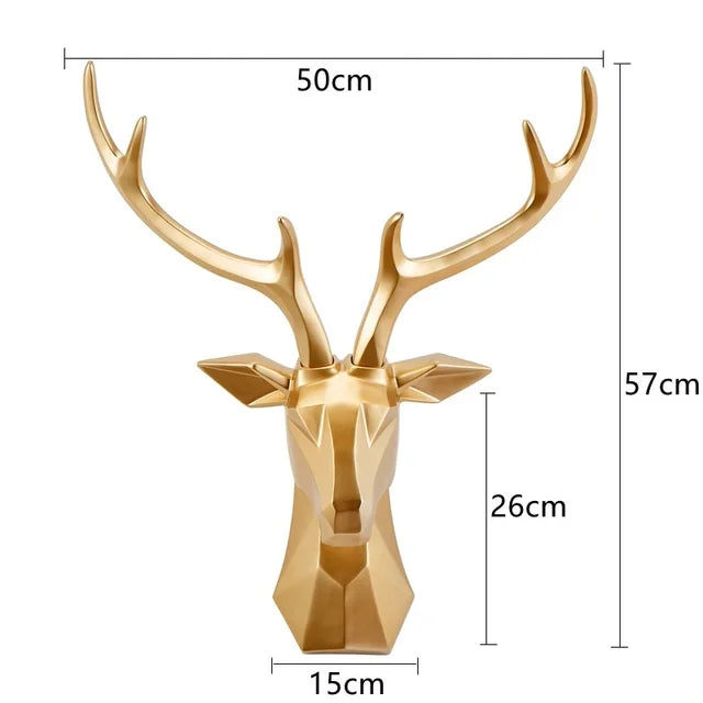 3D-Hirschkopf-Skulptur für eine majestätische Atmosphäre – RegalDeer