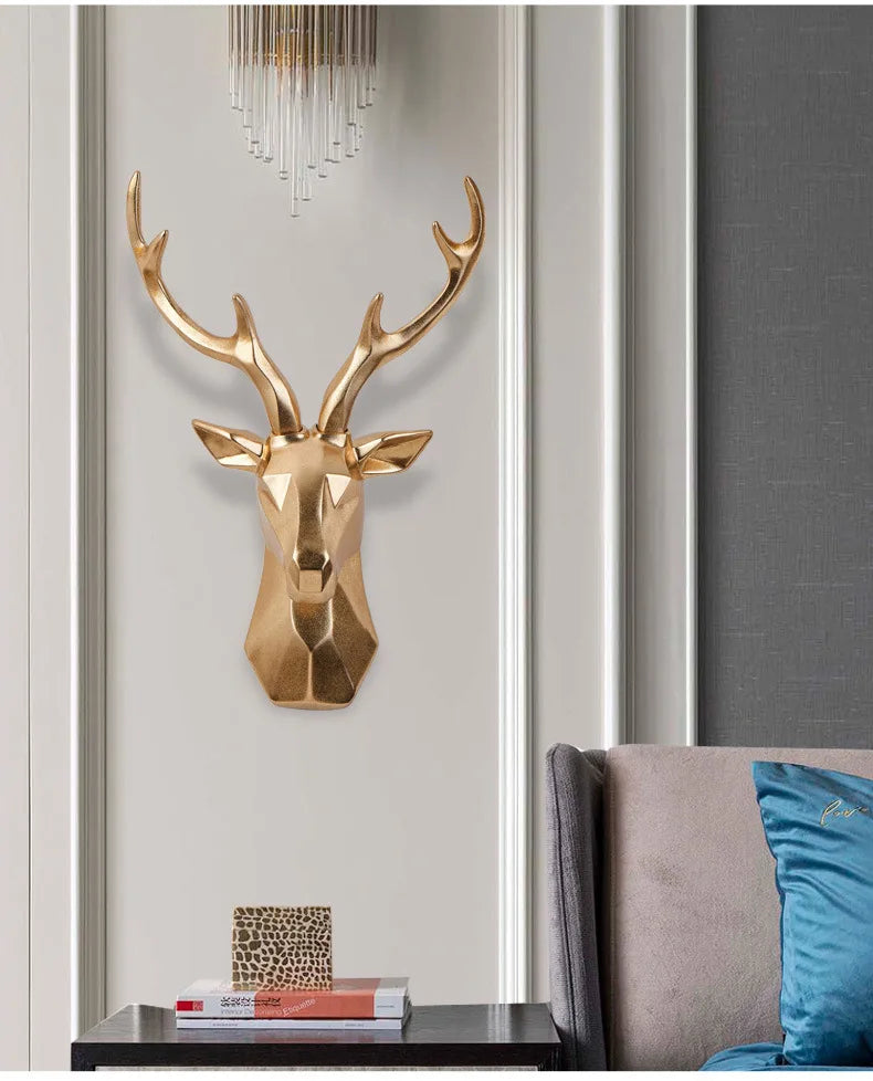 3D-Hirschkopf-Skulptur für eine majestätische Atmosphäre – RegalDeer
