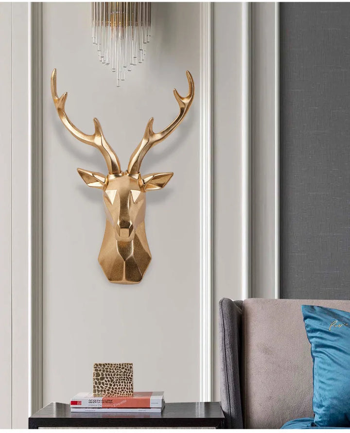3D-Hirschkopf-Skulptur für eine majestätische Atmosphäre – RegalDeer