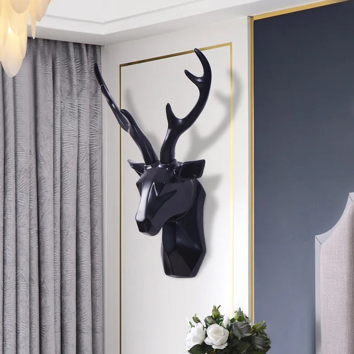 3D-Hirschkopf-Skulptur für eine majestätische Atmosphäre – RegalDeer