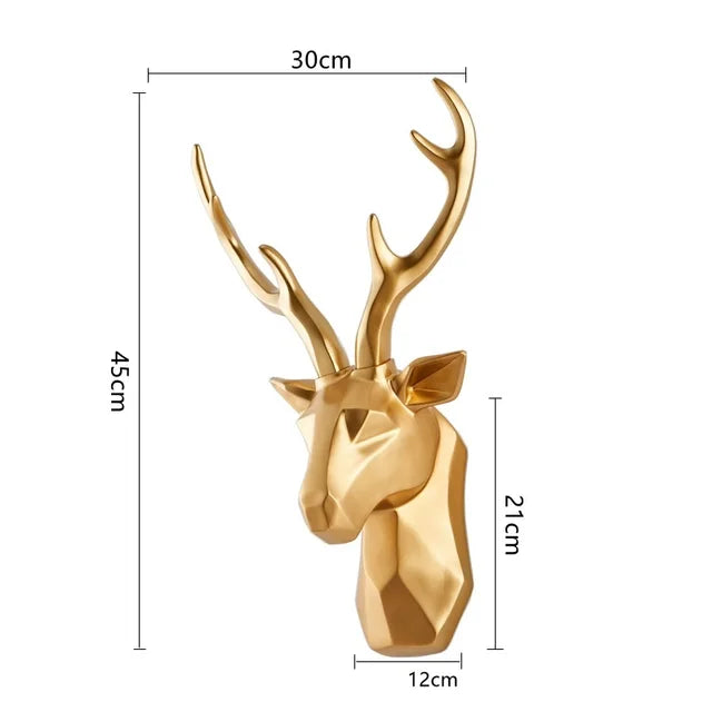 3D-Hirschkopf-Skulptur für eine majestätische Atmosphäre – RegalDeer