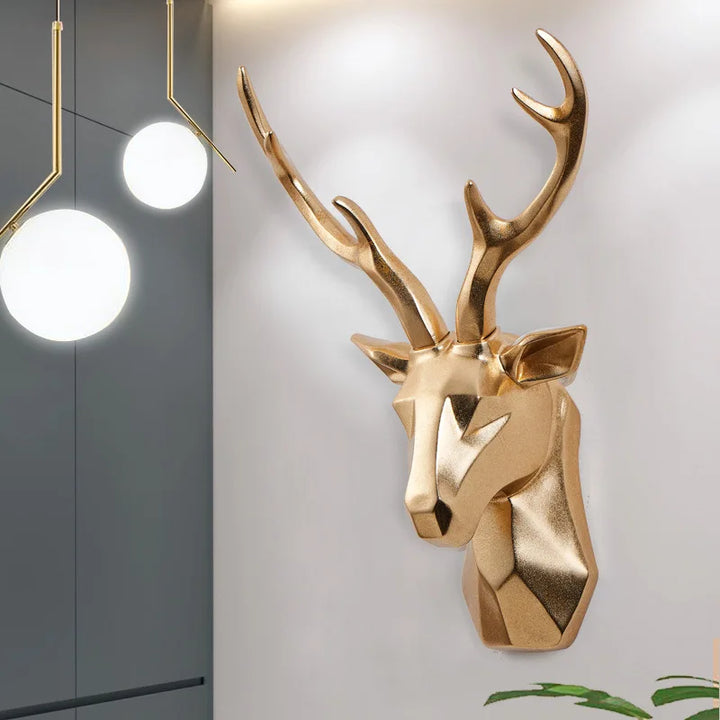 3D-Hirschkopf-Skulptur für eine majestätische Atmosphäre – RegalDeer