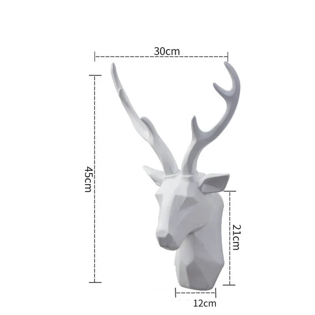 3D-Hirschkopf-Skulptur für eine majestätische Atmosphäre – RegalDeer