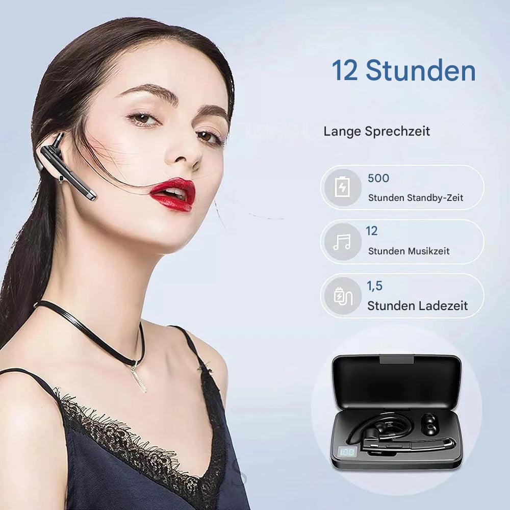 BT5.3 Bluetooth-Headset für ein Ohr mit Geräuschunterdrückung
