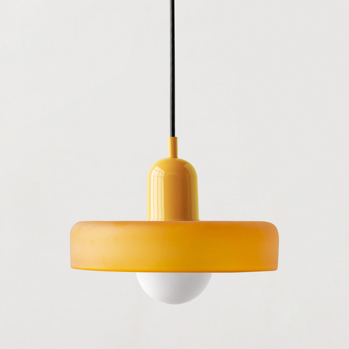 Bunte Hängeleuchte im Bauhaus-Stil - StiloGlas
