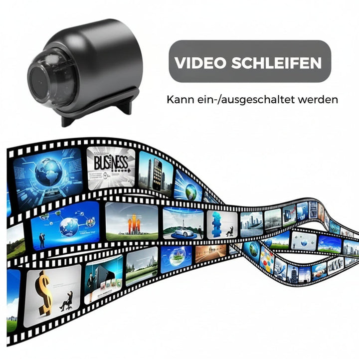 Mini-WLAN-Überwachungskamera 1080p | Verdeckte Nachtsicht | Bewegungsalarm | Audio