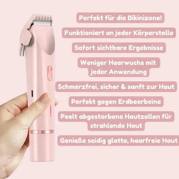 2-in-1 Damenrasierer für glatte, sanft gepflegte Haut