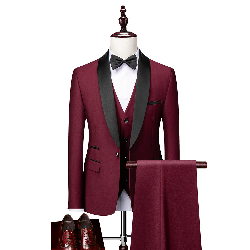 3-teiliger Slim-Fit-Anzug für Herren