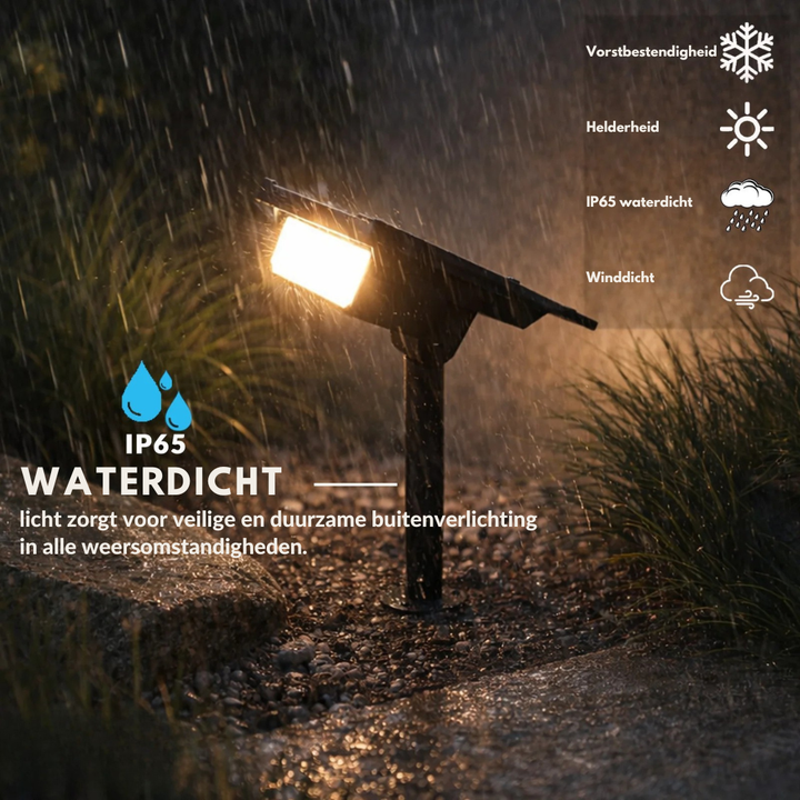 Solar-Gartenstrahler mit verstellbarem Kopf, 3 Helligkeitsstufen, IP65 wasserdicht