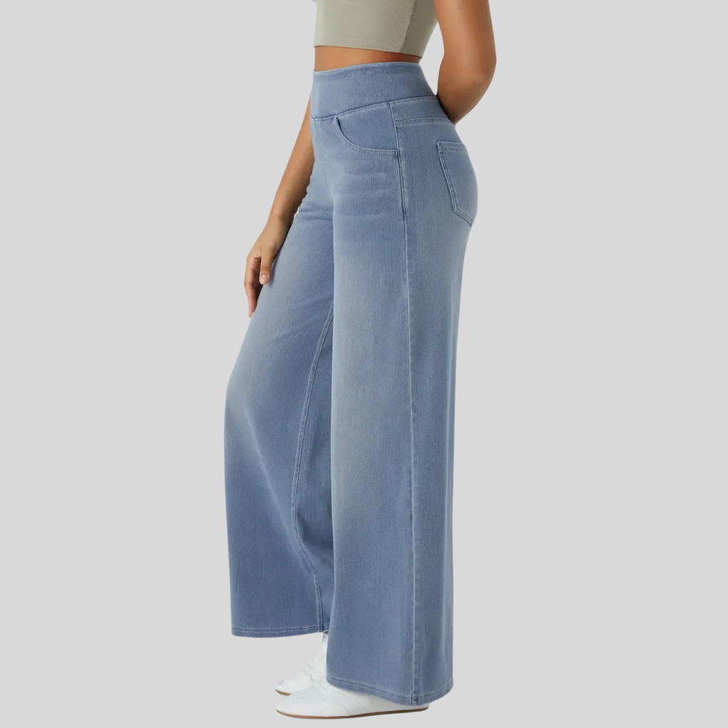 Evie Hose mit hohem Bund und Gummizug