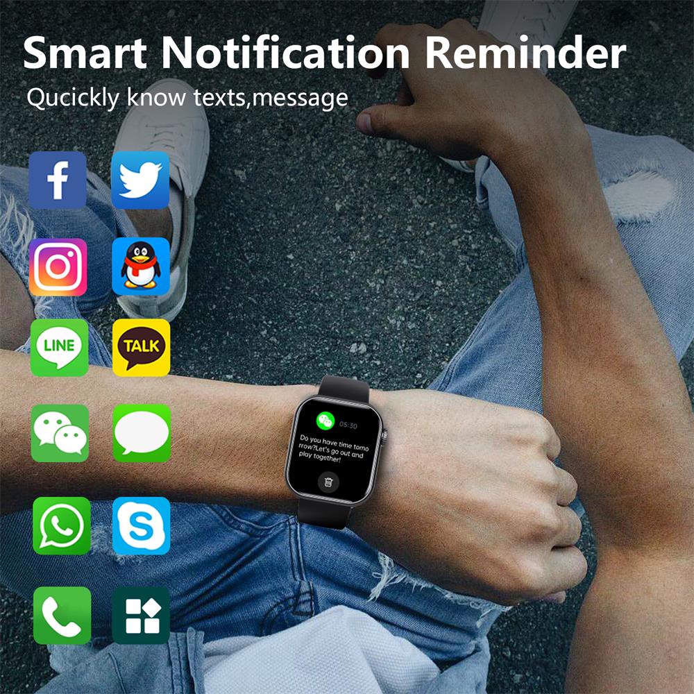 Wasserdichte Smartwatch mit Blutdruck-, Blutsauerstoff- und Schlafmonitor