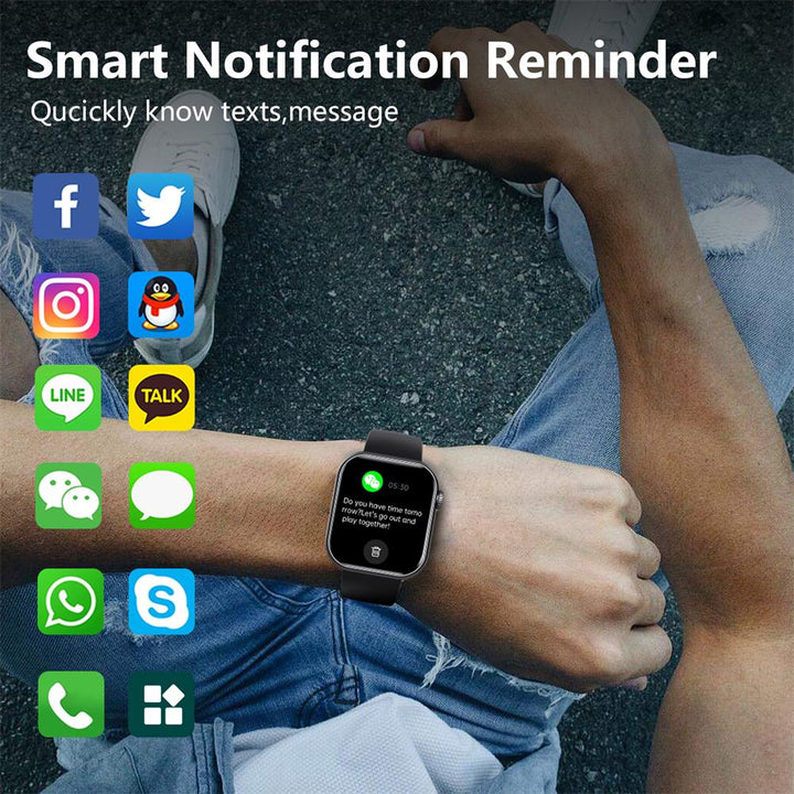 Wasserdichte Smartwatch mit Blutdruck-, Blutsauerstoff- und Schlafmonitor