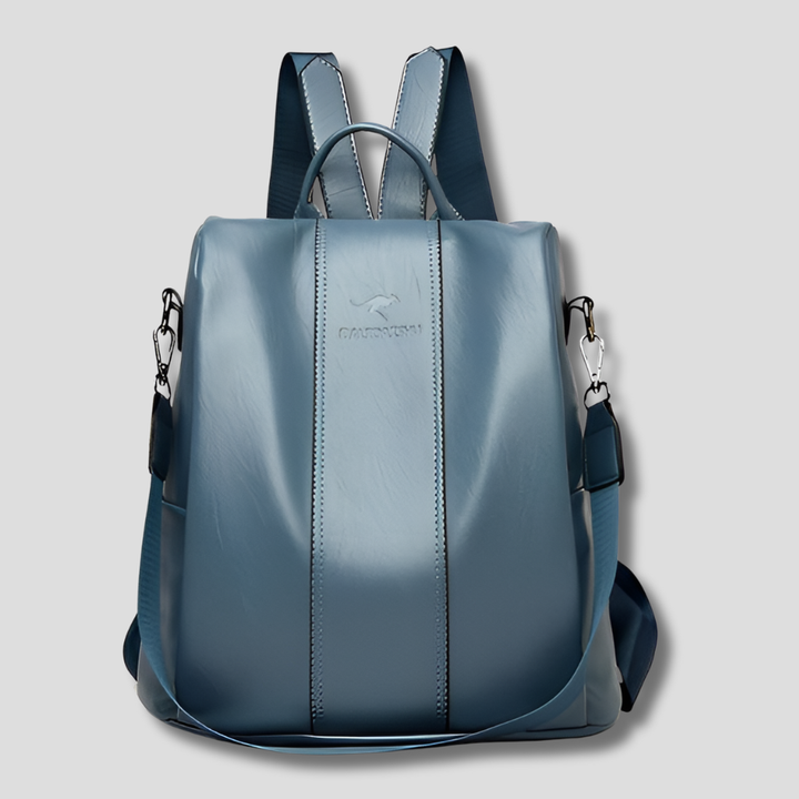 Diebstahlsicherer Lederrucksack für stilbewusste Frauen