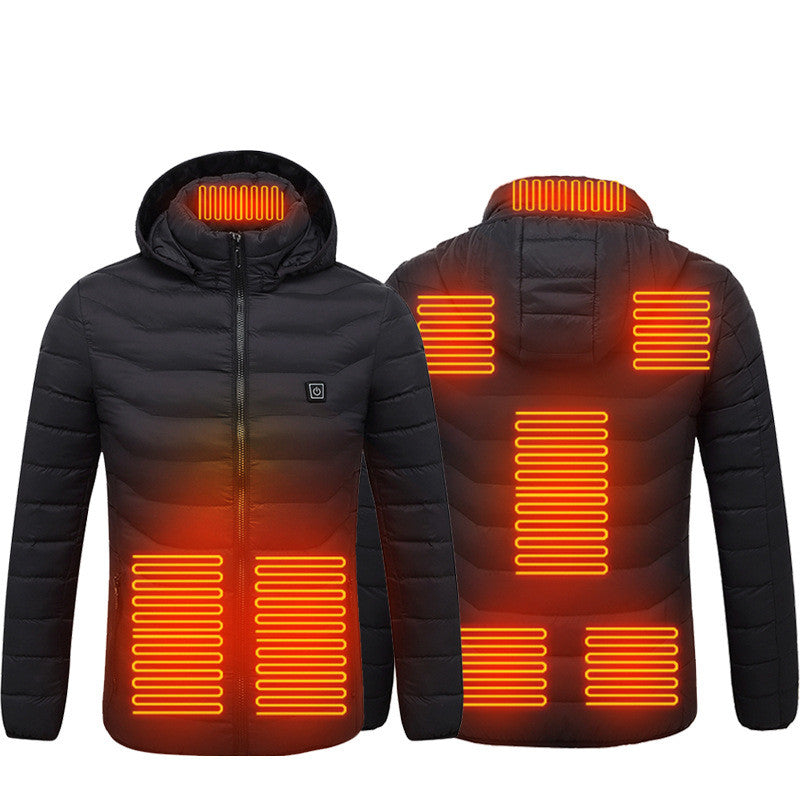 Beheizte Jacke mit Kapuze, auch mit Powerbank bestellbar