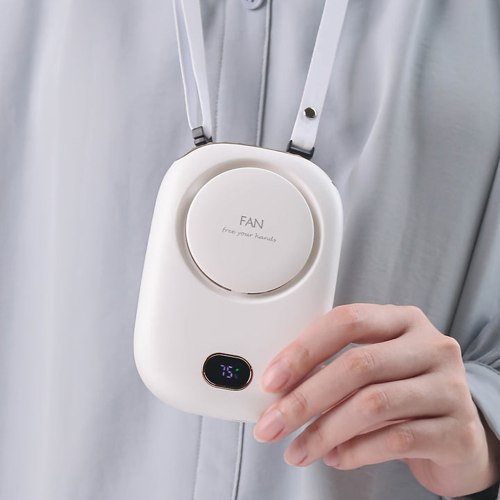 USB-Wiederaufladbarer Mini-Halsventilator – Leicht mit Verstellbaren Geschwindigkeiten