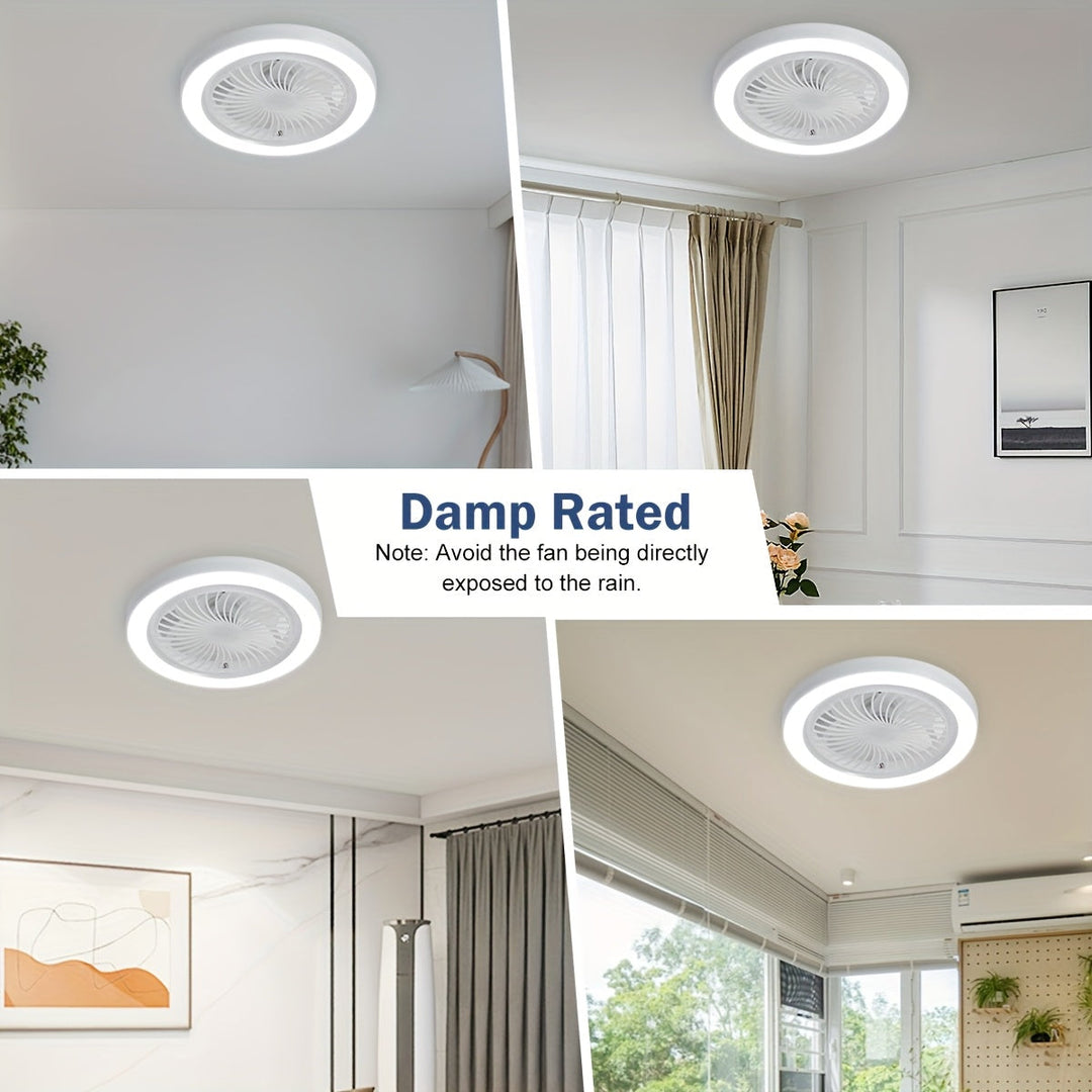 Schlanke LED-Deckenventilatorleuchte – Dimmbar und Leise