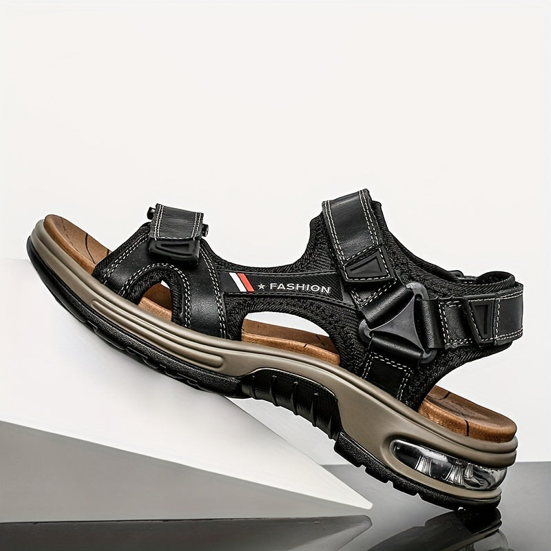 Premium Leder-Strandsandalen für Herren – Verstellbar und Dämpfend