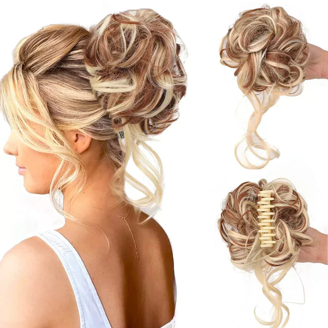 Lockiger Dutt – Clip-in-Haarteil mit Volumen und natürlichem Look