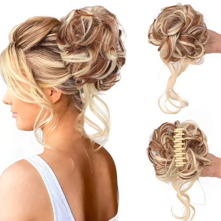 Lockiger Dutt – Clip-in-Haarteil mit Volumen und natürlichem Look