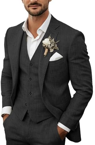 Herren-Leinenanzug 3-teilig - Maßgeschneidertes Sommer-Set für Hochzeiten