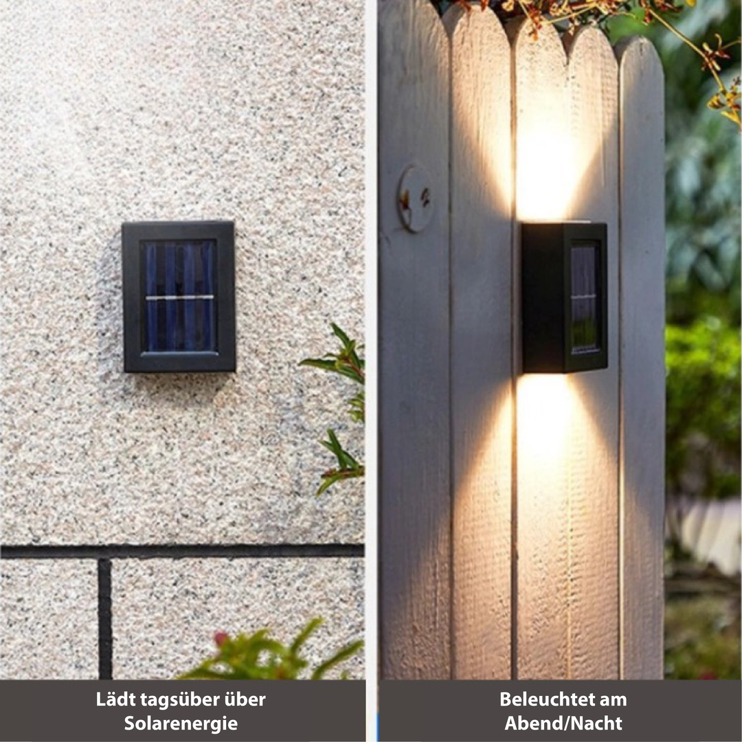Luxuriöse kabellose Solar-LED-Wandlampen - SolarGlow