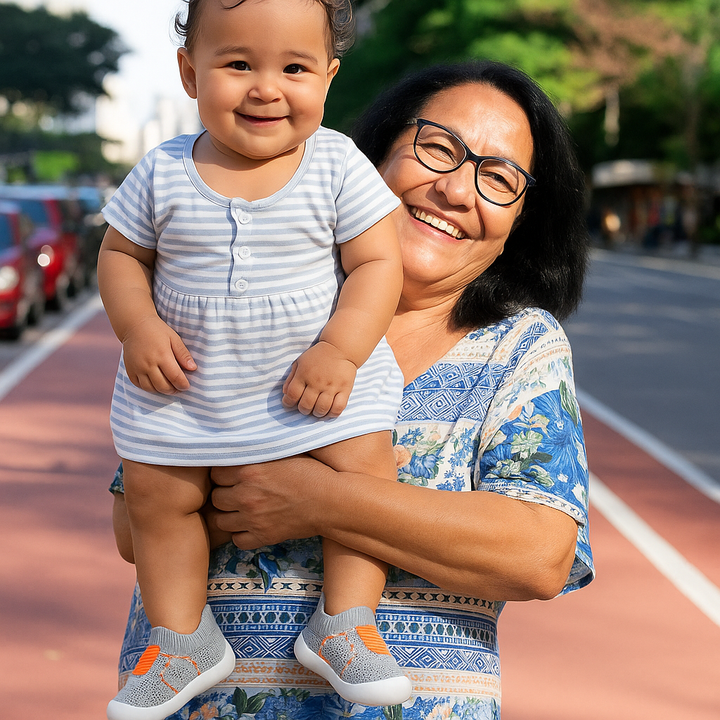Babyschuhe mit passgenauem elastischem Sitz, rutschfesten Sohlen, atmungsaktivem Mesh, Alter 0-4