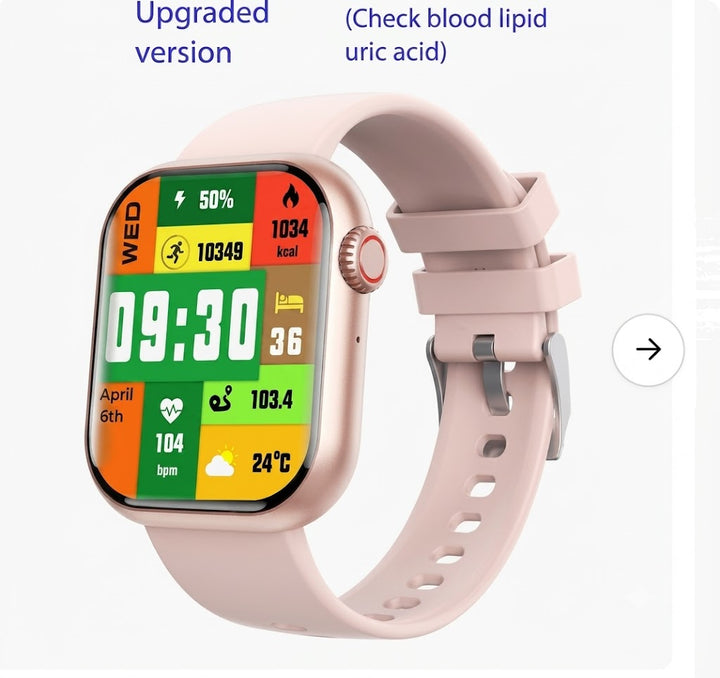 Wasserdichte Smartwatch mit Blutdruck-, Blutsauerstoff- und Schlafmonitor