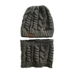 Strickmütze mit separatem Schlauchschal für Damen – dehnbar und warm