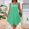 Ärmelloses Kleid mit Halstuchsaum für Frauen