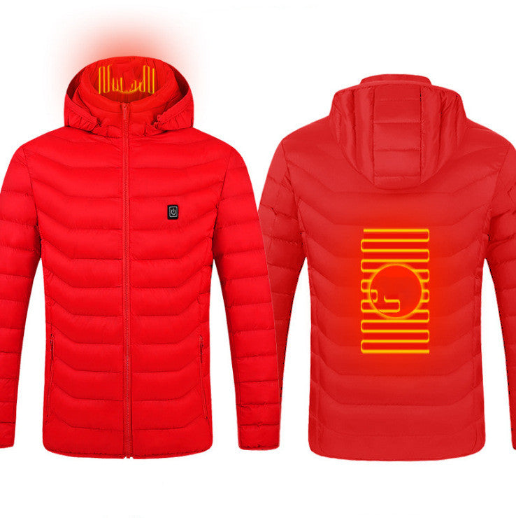 Beheizte Jacke mit Kapuze, auch mit Powerbank bestellbar