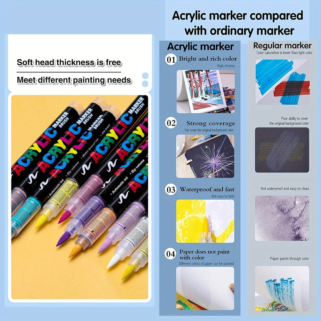 72 Acrylstifte in 72 Farben – Perfekt für kreatives Malen auf verschiedenen Oberflächen