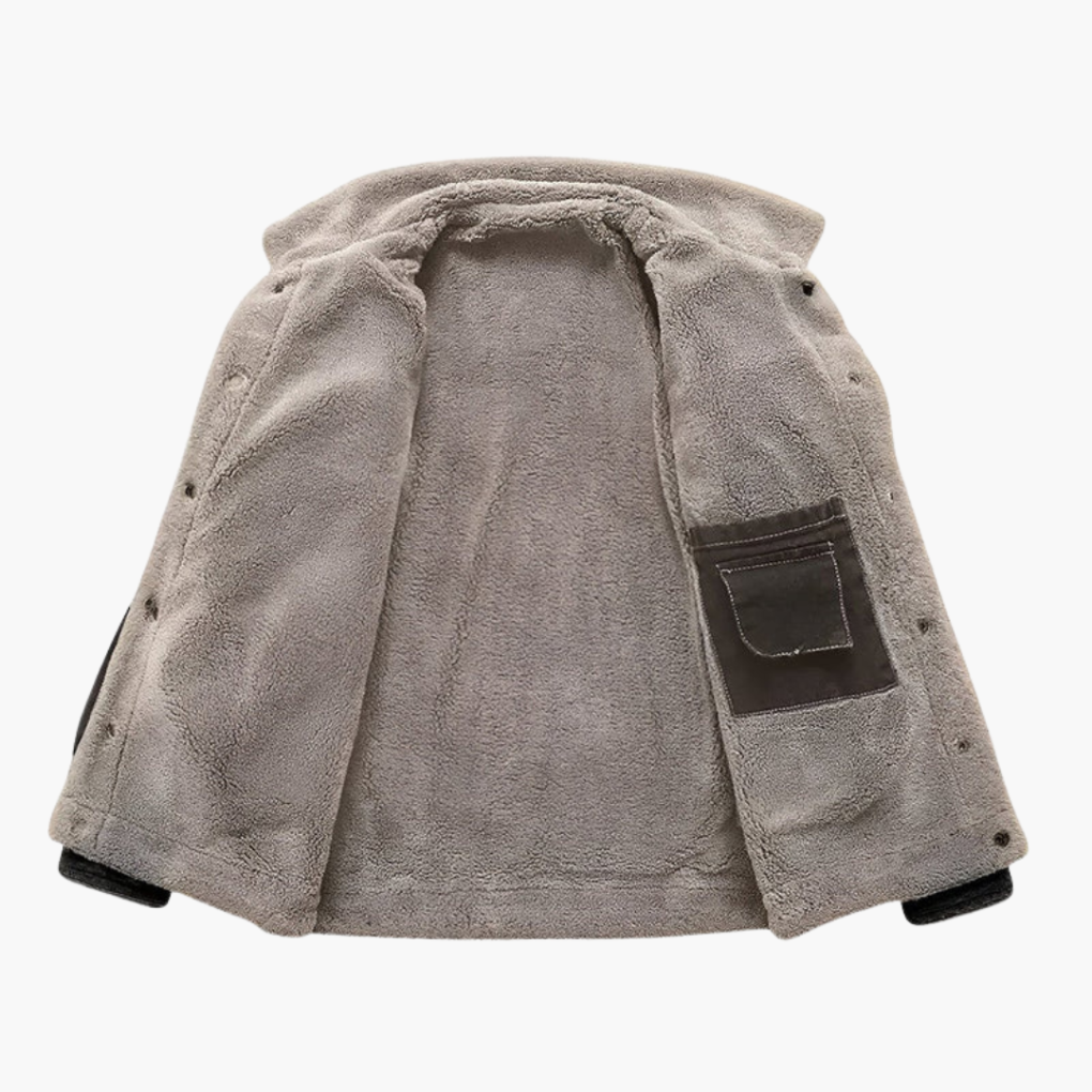 Herren Fleecegefütterte Jeansjacke Sonderpreis