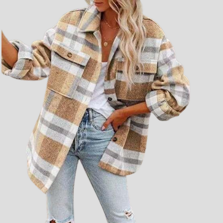 Kariertes Overshirt für Damen