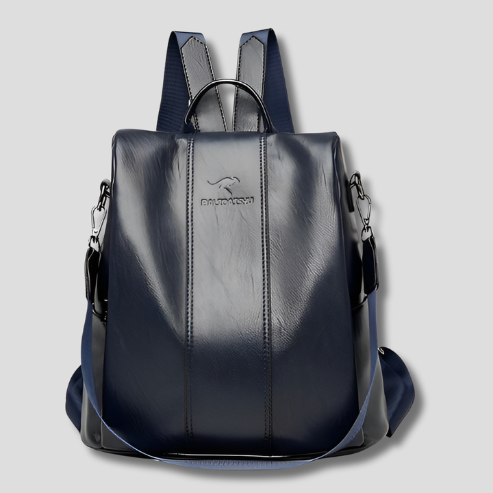 Diebstahlsicherer Lederrucksack für stilbewusste Frauen