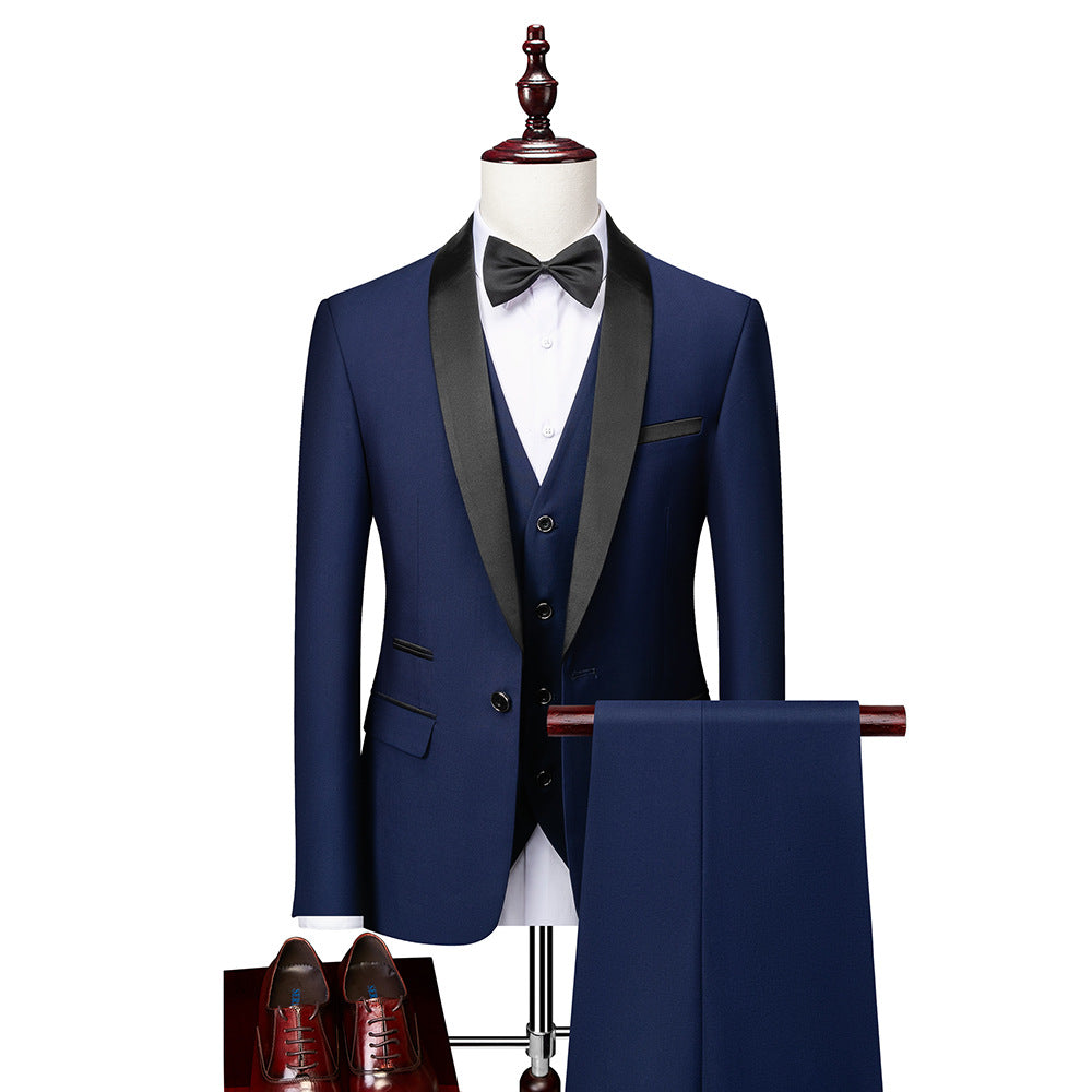 3-teiliger Slim-Fit-Anzug für Herren