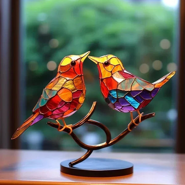 Luxuriöse Vogelfiguren aus farbigem Glas - EleganBird