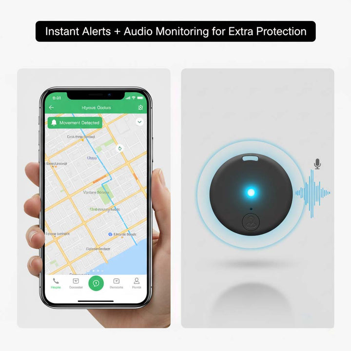 Magnetischer Mini-GPS-Tracker mit Echtzeit-Ortung, Bewegungswarnungen und Audioüberwachung