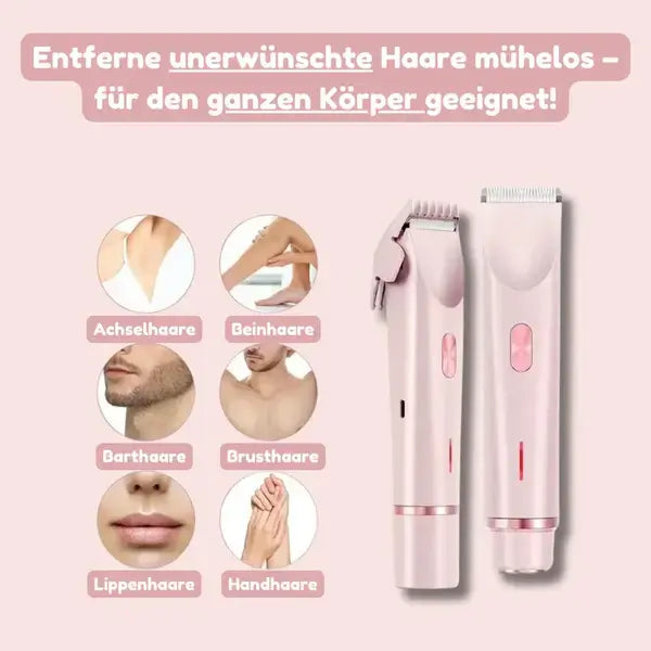 2-in-1 Damenrasierer für glatte, sanft gepflegte Haut