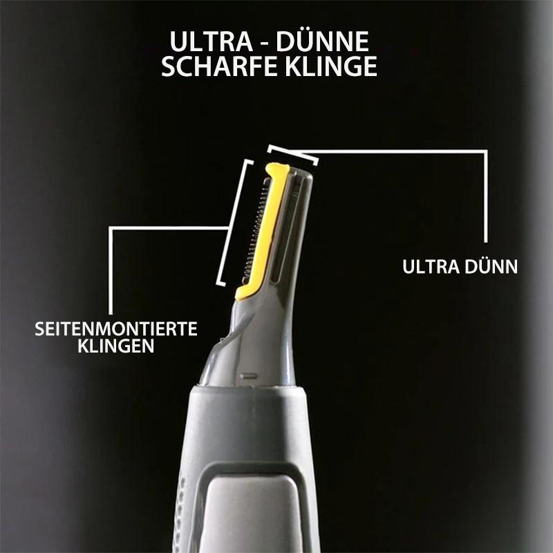 Professioneller Ultra-schmaler Präzisionstrimmer | Klingen aus Edelstahl-Titan | Integrierte LED-Leuchte | Mikro-Oszillationstechnologie | Für Nase, Ohren und Konturen
