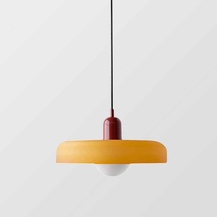 Farbenfrohe Pendelleuchte im Bauhausstil - StiloGlas