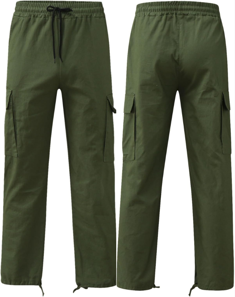 Hose mit mehreren Taschen und verstellbarem Bund für Herren