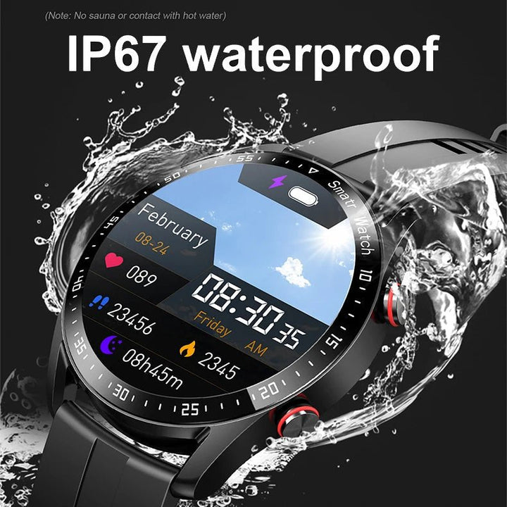 Wasserdichte Smartwatch mit EKG & Herzfrequenz und Bluetooth-Telefonie – Virex