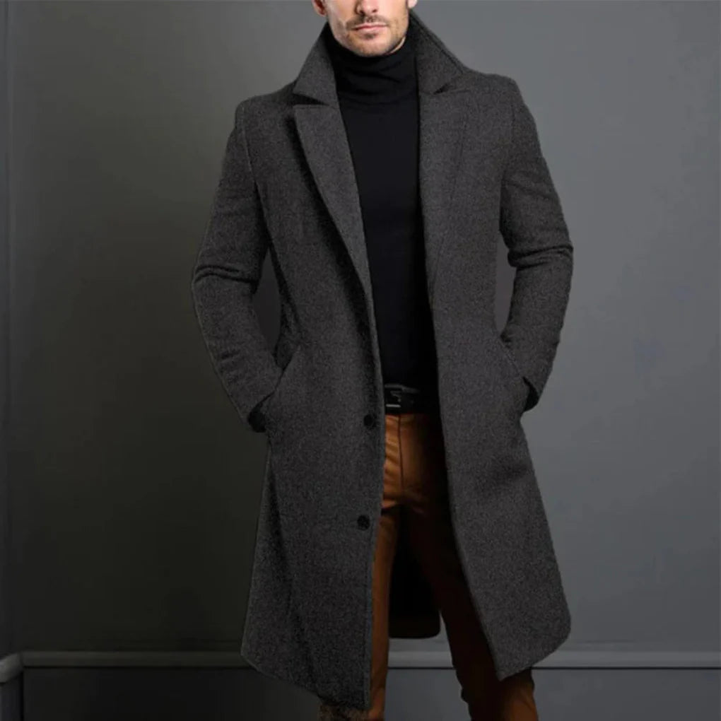Mantel aus Wollmischung für Herren