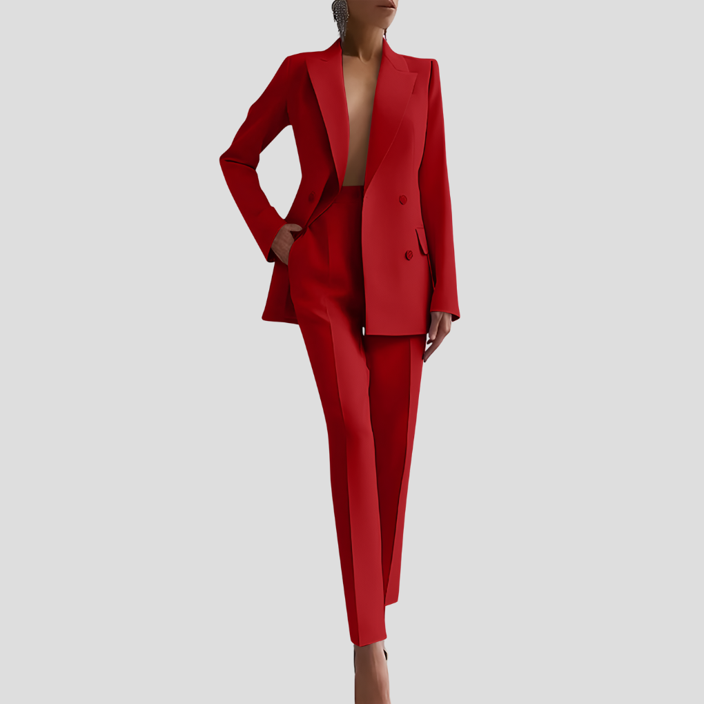 Stilvolles Blazer- und Hosen-Set für Damen