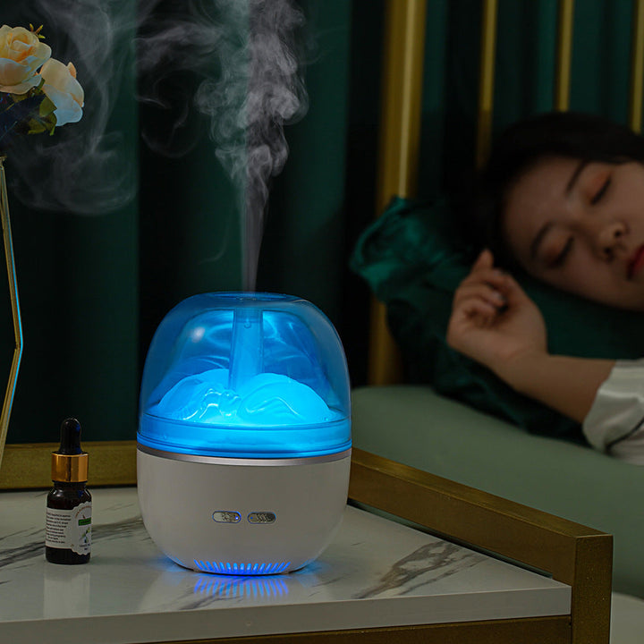 Kleiner Aroma-Diffusor mit Farbverlaufslicht und dichtem Kaltnebel
