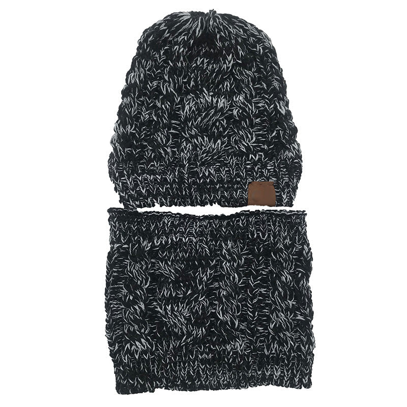 Strickmütze mit separatem Schlauchschal für Damen – dehnbar und warm
